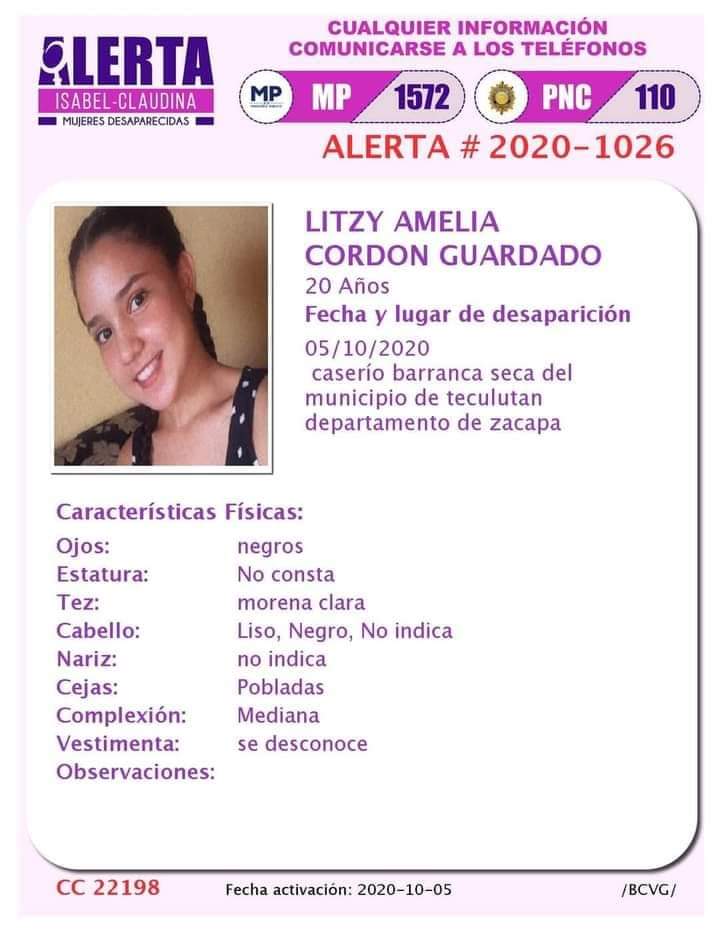 En Zacapa, localizan cadáver de joven que tenía alerta por desaparición