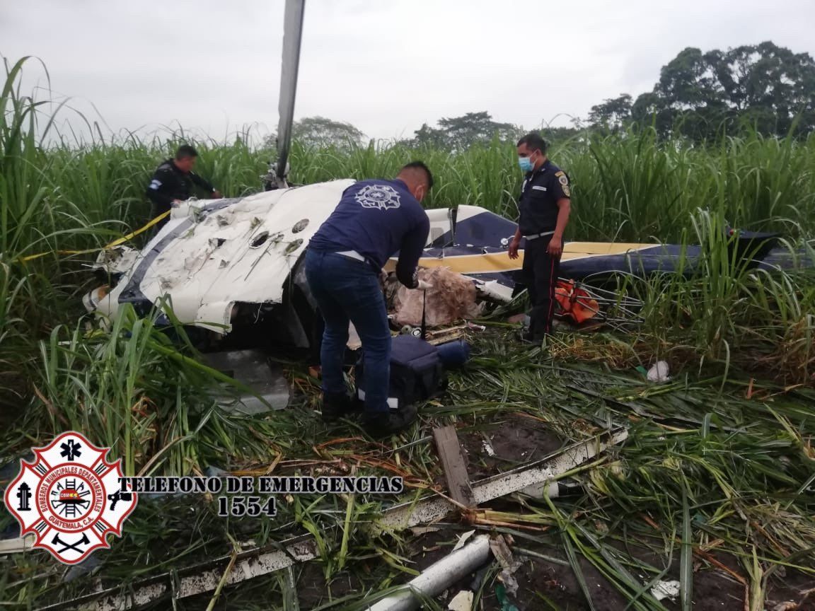 Al menos cuatro personas fallecidas en accidente aéreo en Tiquisate