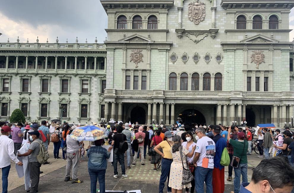 Protestas contra Giammattei ante visita de Kamala Harris