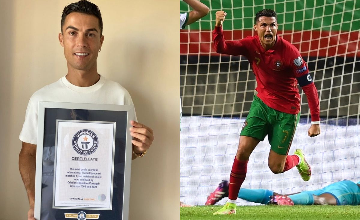 Cristiano Ronaldo recibe el World Record Guinness como máximo goleador de selecciones