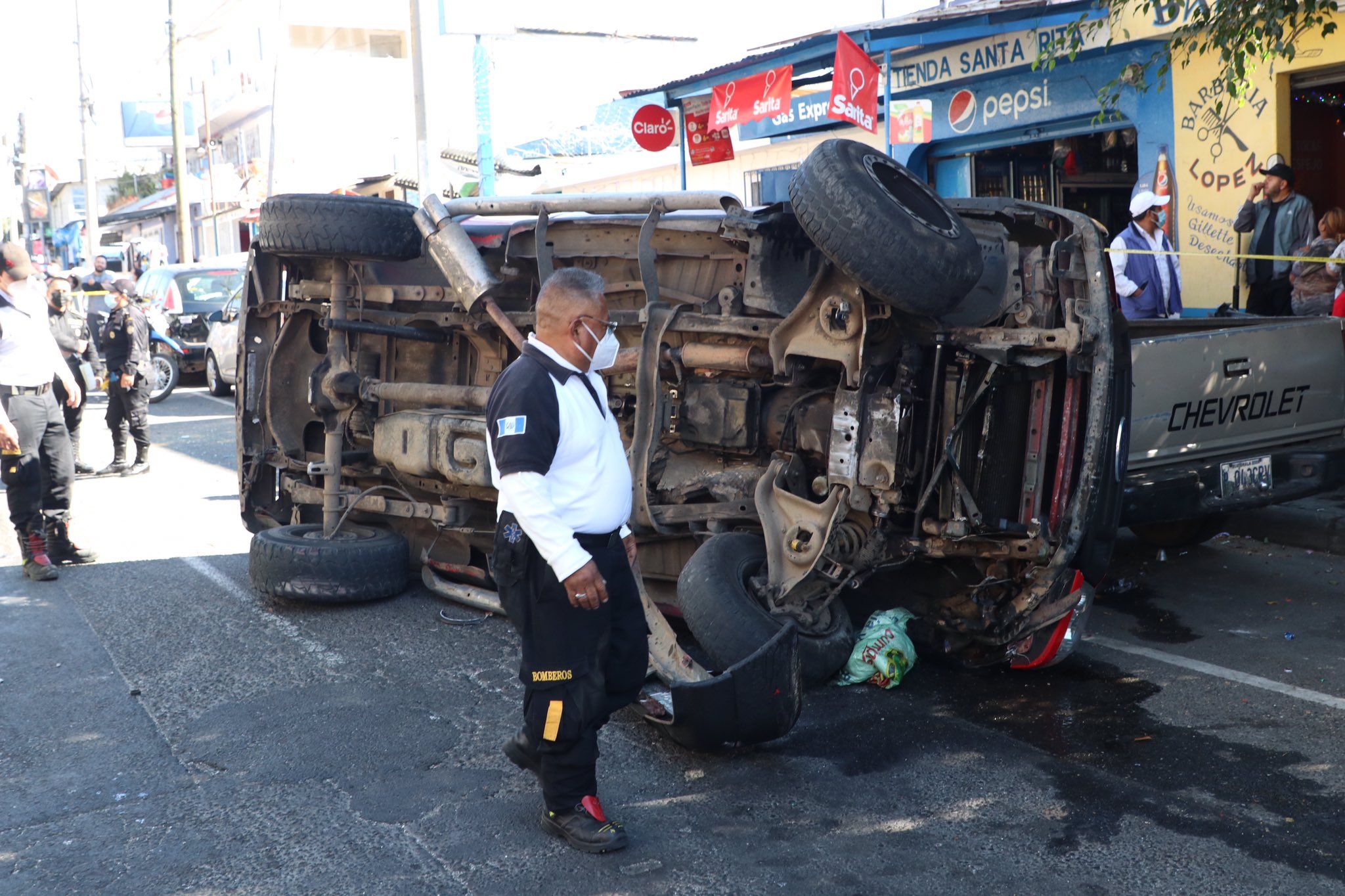 Fatal accidente de tránsito en la colonia El Amparo I, zona 7