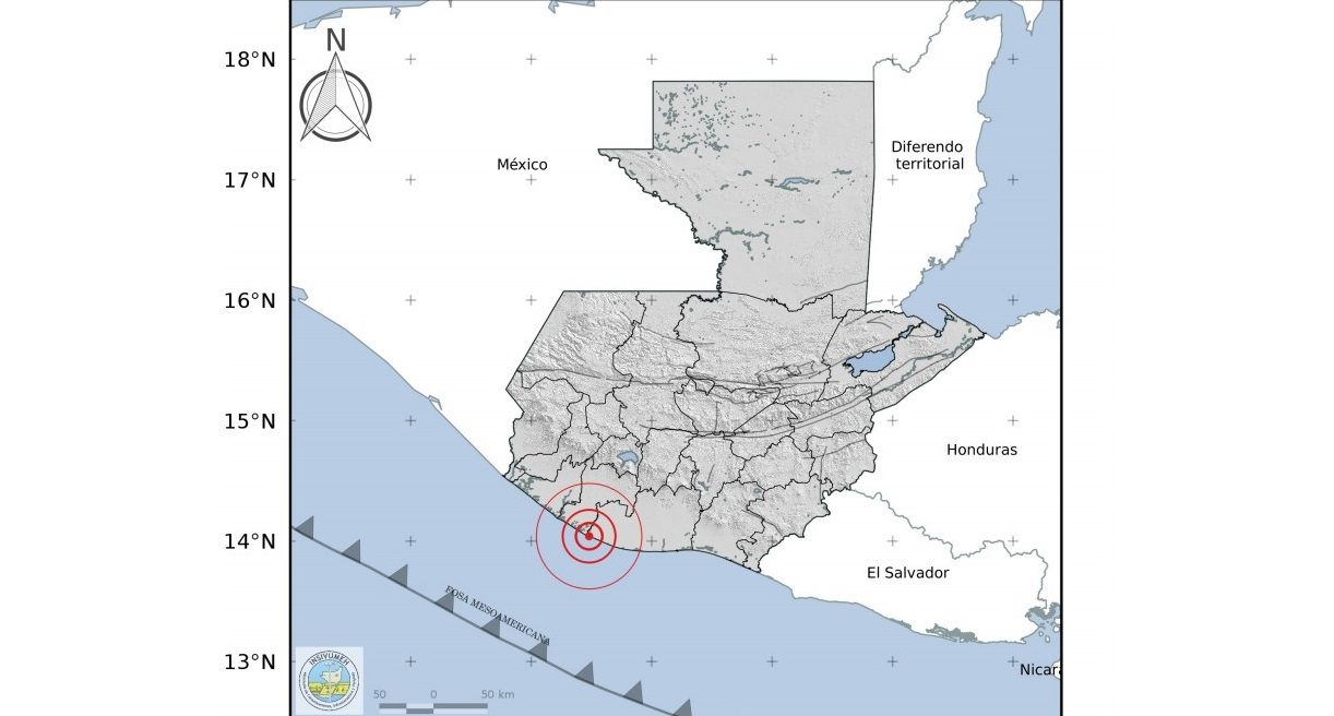 Temblor de magnitud 6.8 sensible en Guatemala y El Salvador