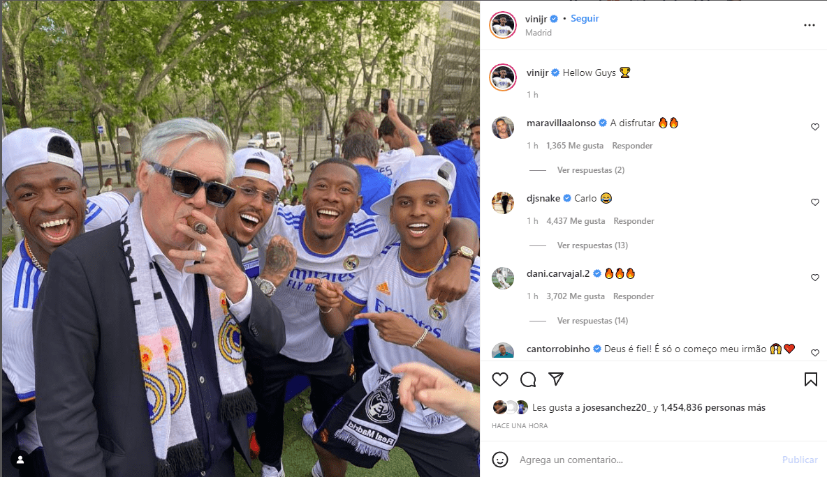 ¡Festejo a lo Ancelotti! El técnico del Real Madrid y su foto que dio la vuelta al Mundo