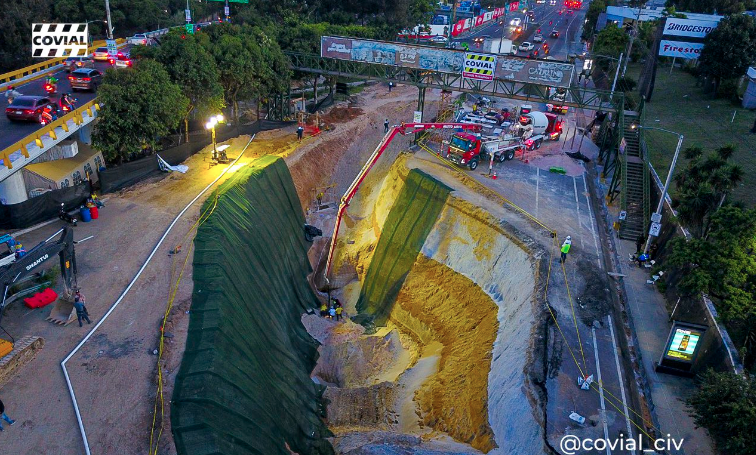 Hundimiento en ruta al Pacífico: Localizan más cavernas; rellenan con lodocreto