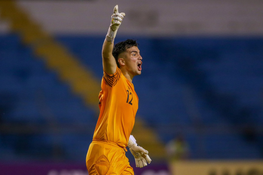 Portero Jorge Moreno, de la Selección Sub-20 de Guatemala