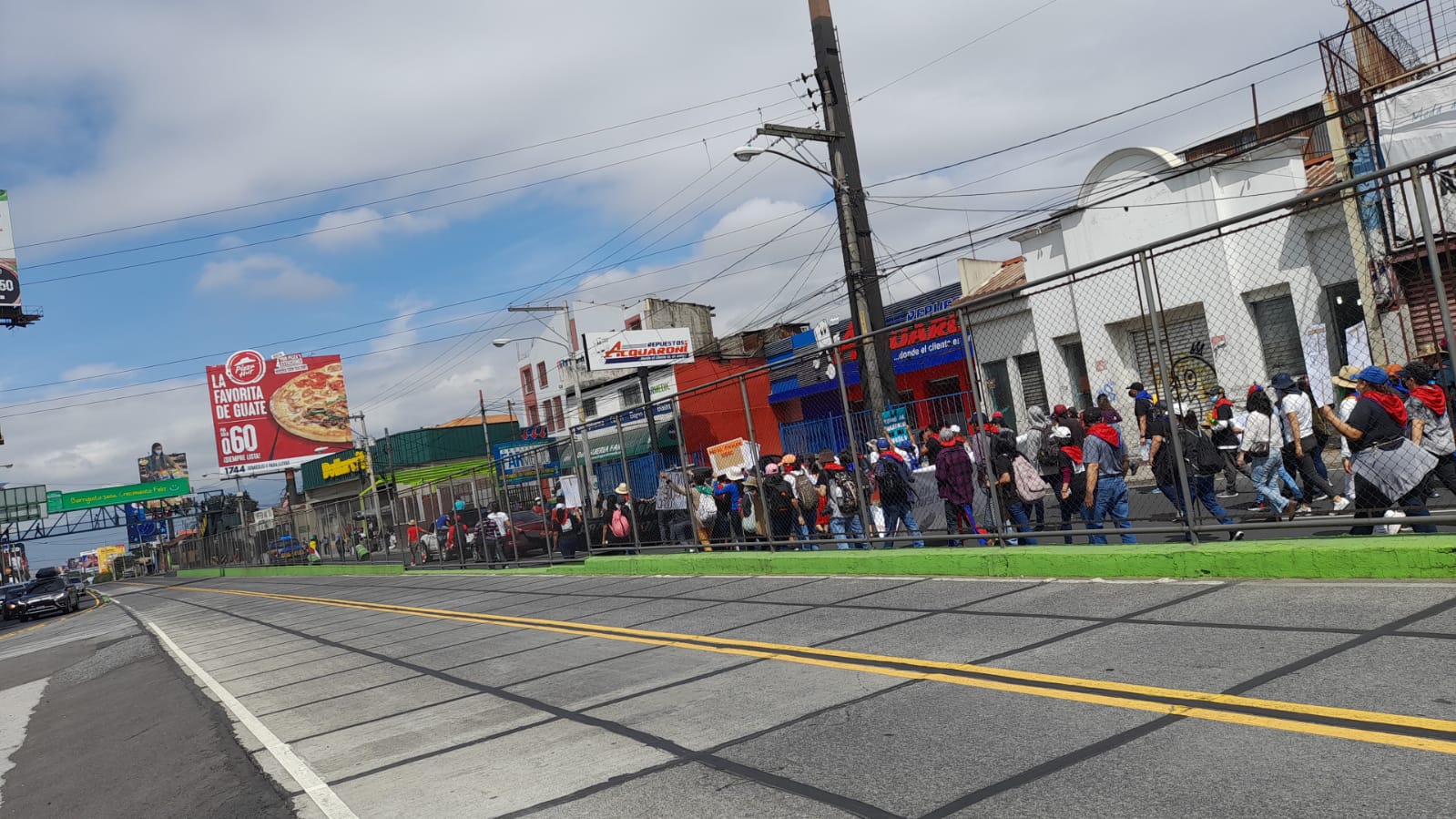 Protesta de estudiantes de la Usac en la zona 12