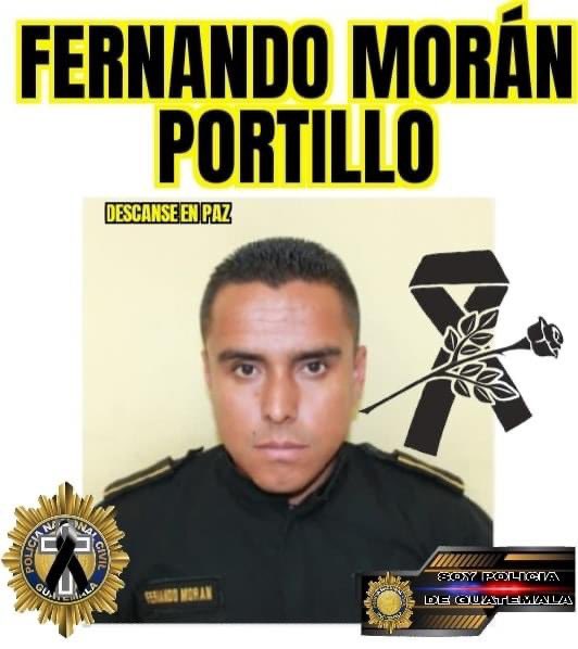 Fernando Morán Portillo, agente de la Policía Nacional Civil.