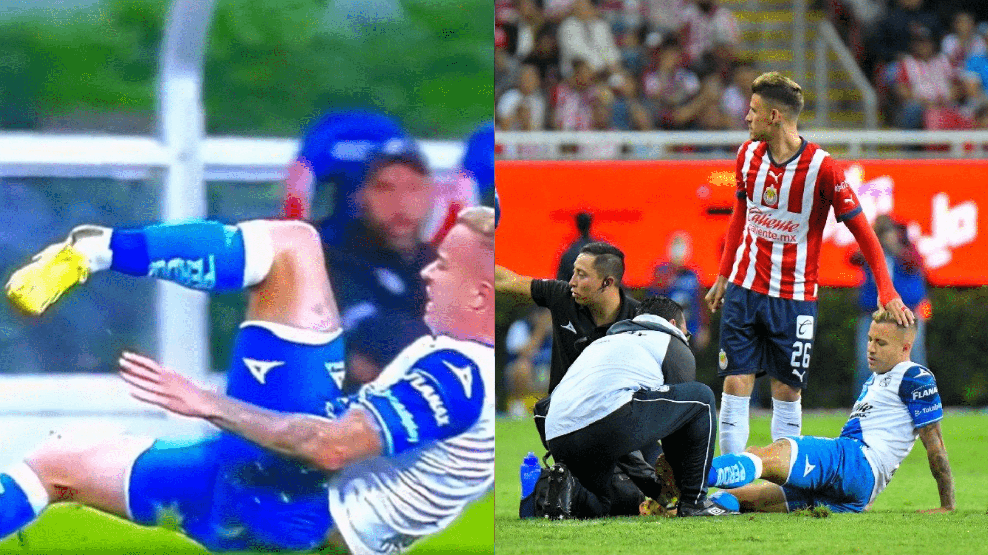 VIDEO. Duelo entre Chivas y Puebla deja la escalofriante lesión de jugador brasileño