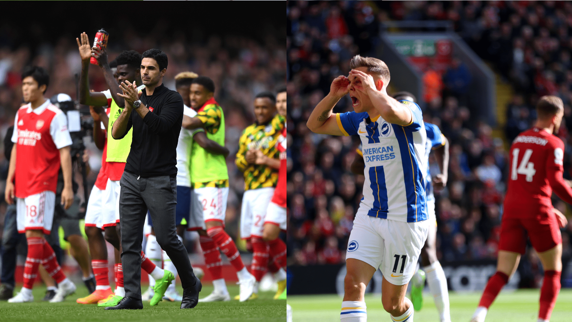 El Liverpool deja escapar una remontada ante el Brighton y se aleja del líder Arsenal