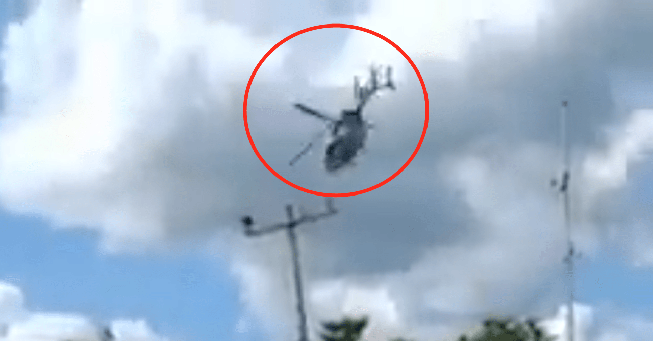 VIDEO. Momento en que helicóptero se desploma; hay tres muertos