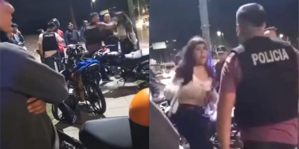 Video: policía insulta y le da cachetada a mujer en medio de retén