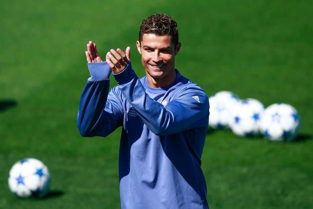 Cristiano Ronaldo se entrena en las instalaciones del Real Madrid