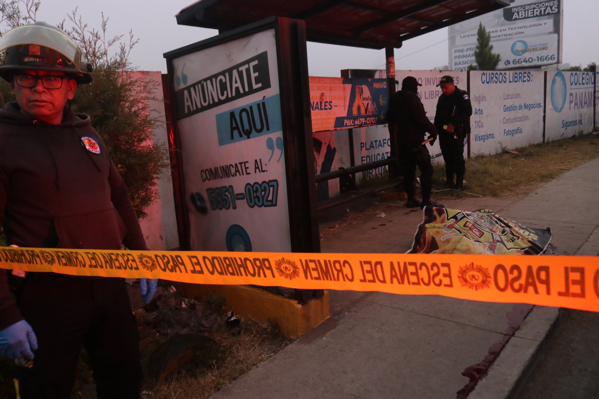 Asesinan a hombre en una parada de bus de San José Pinula