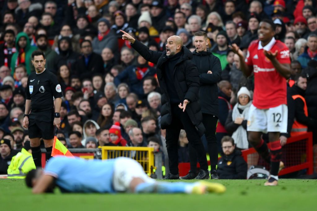 Guardiola molesto con el arbitraje tras la derrota ante el Manchester United