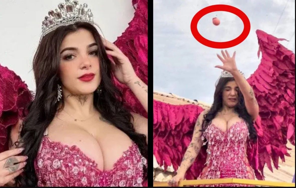 VIDEO. Le lanzan huevos a Karely Ruiz en el Carnaval de Guaymas