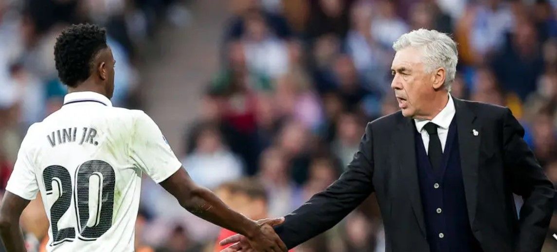 Carlo Ancelotti sale en defensa de Vinicius