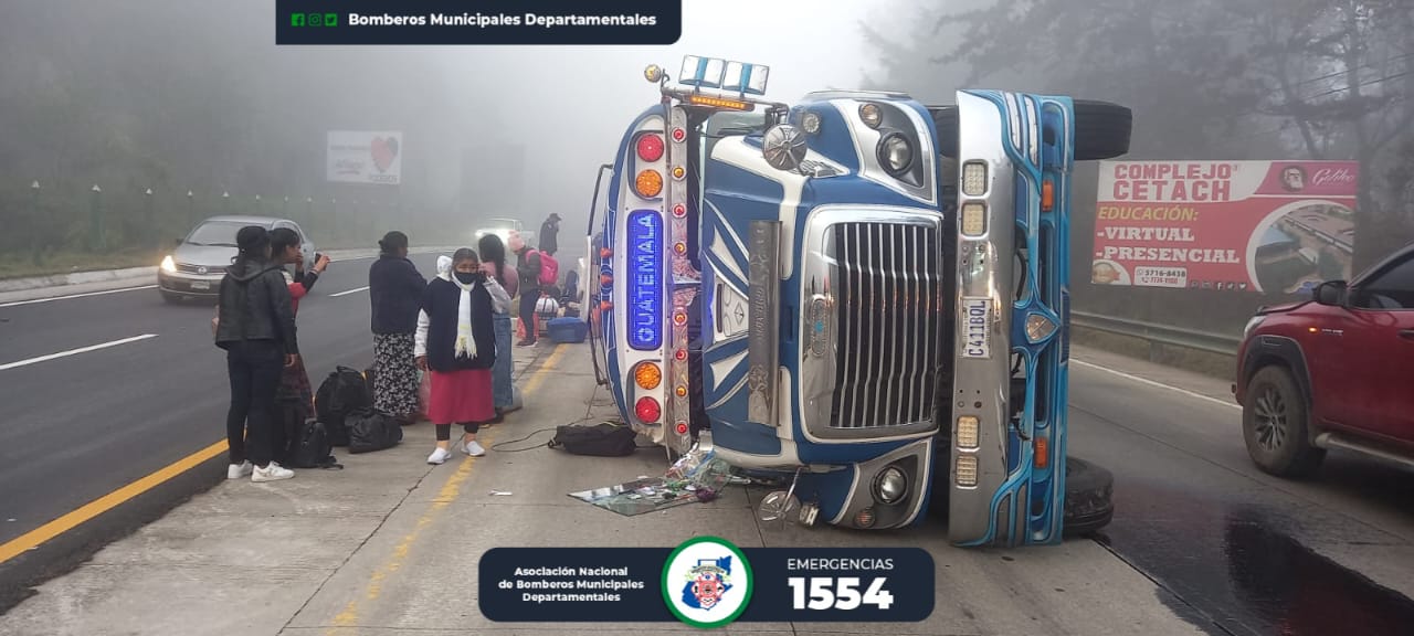 Bus se accidenta en ruta Interamericana