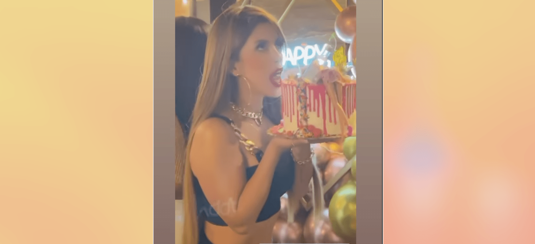 Con mariachis, alcohol y guerra de pastel, así celebró su cumpleaños Kimberly Flores en Guatemala