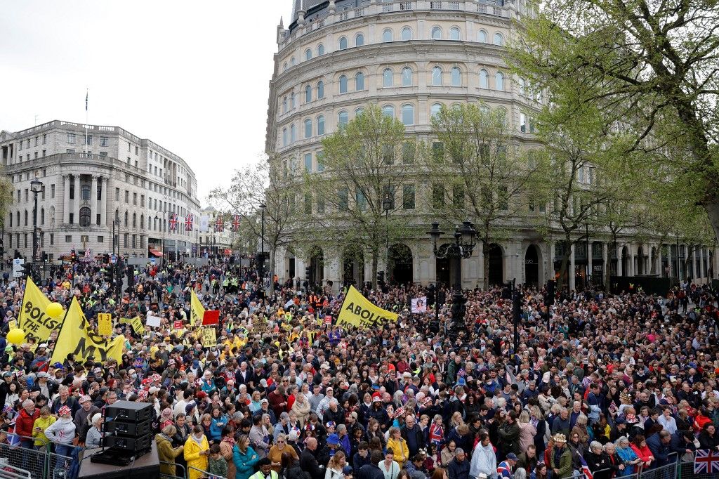 Seis activistas antimonárquicos detenidos en Londres antes de la coronación de Carlos III