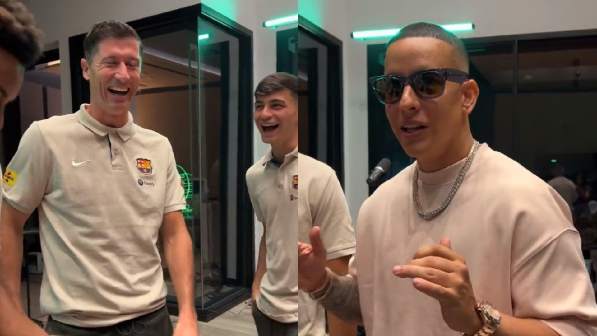 El momentazo que dejó Daddy Yankee junto a los jugadores del FC Barcelona