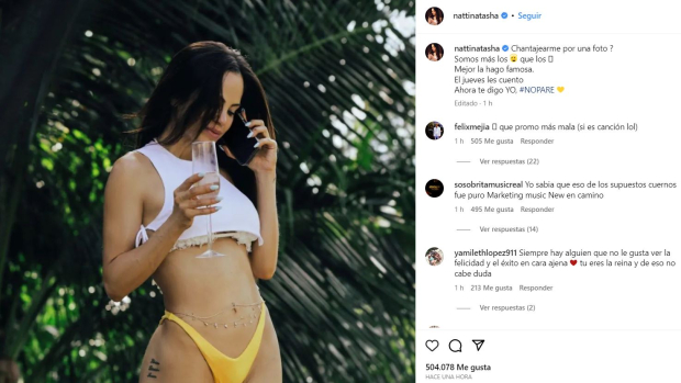 Natti Natasha responde a filtración de su foto íntima