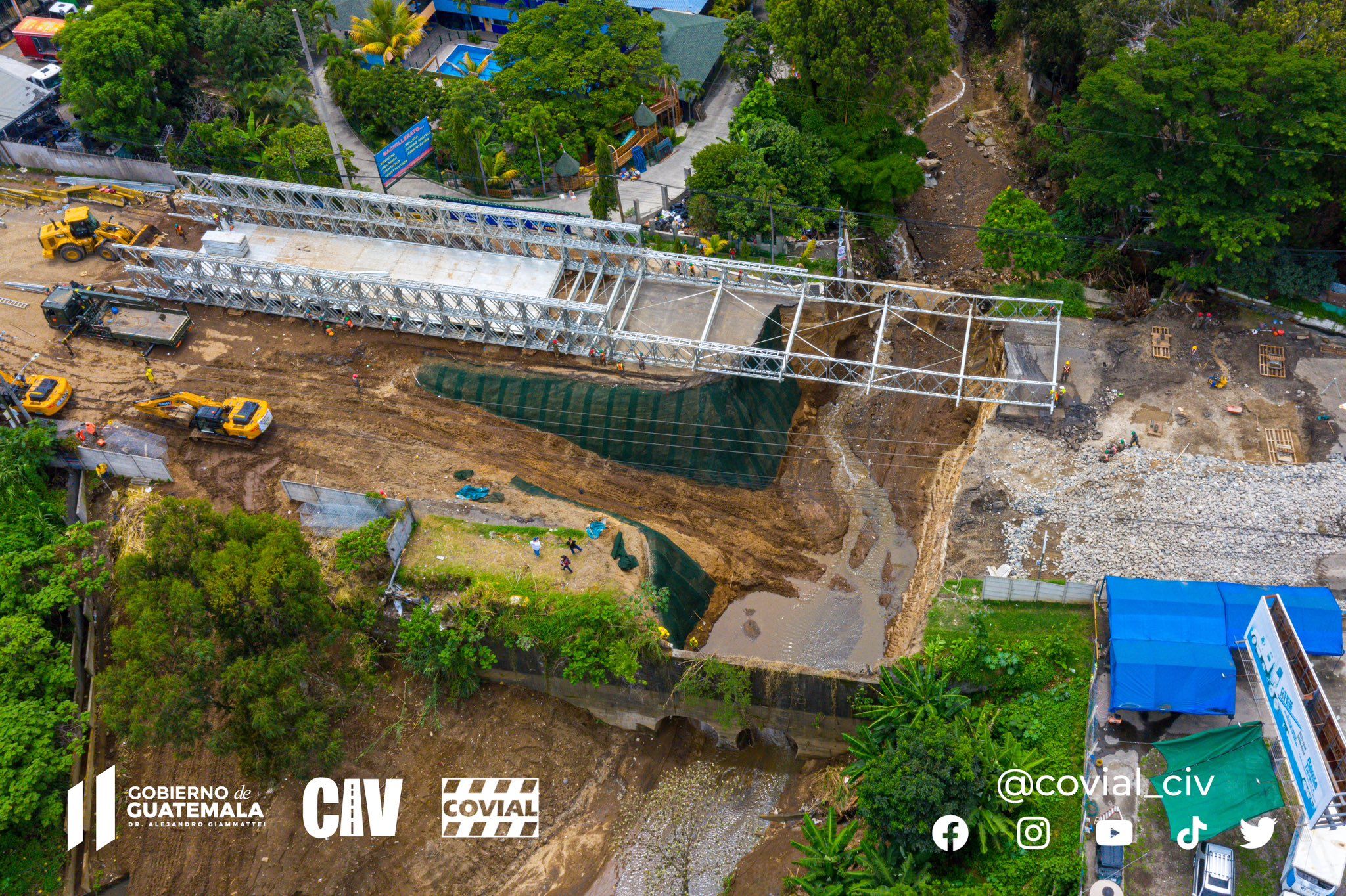 Este fin de semana concluirá la instalación del puente temporal en Villa Nueva