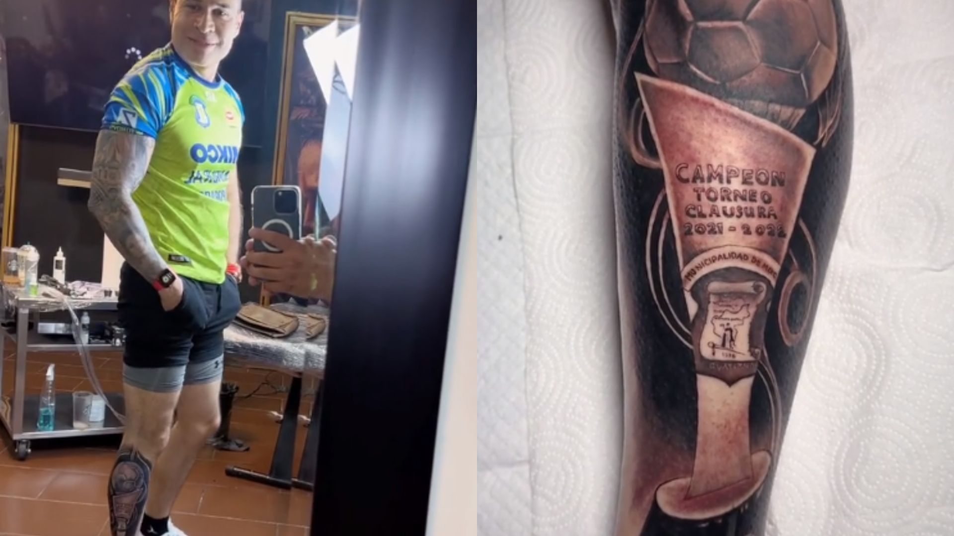 Neto Bran estrena nuevo tatuaje en honor a su Deportivo Mixco