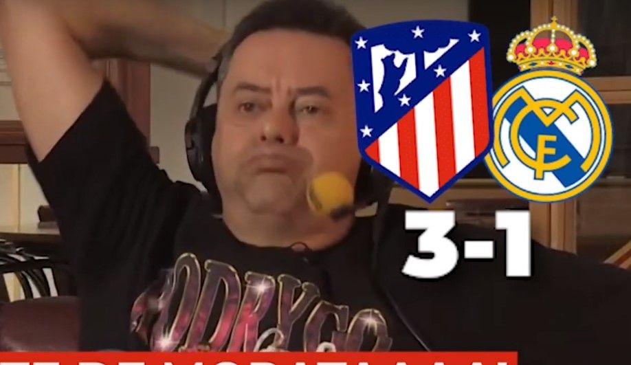 Derbi de Madrid le amarga la noche al periodista Tomás Roncero