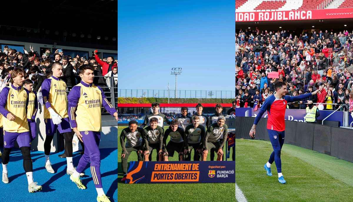 Real Madrid, Barcelona y Atlético conviven con sus aficionados previo al Año Nuevo