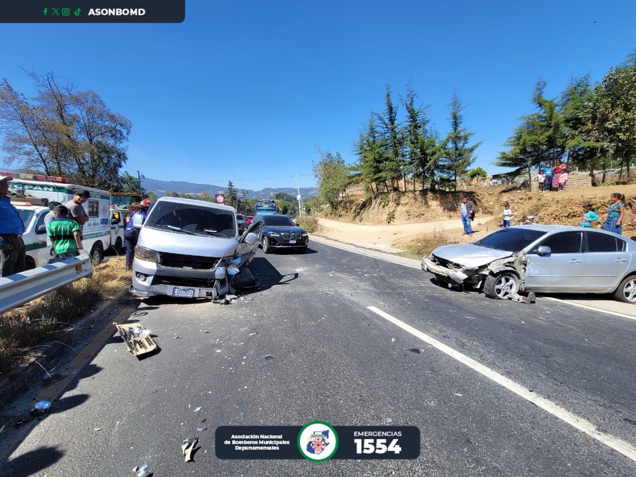 Menor de edad resulta herido tras choque frontal en ruta Interamericana