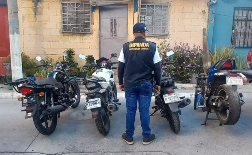 Localizan cuatro motocicletas con reporte de robo en la zona 7 capitalina