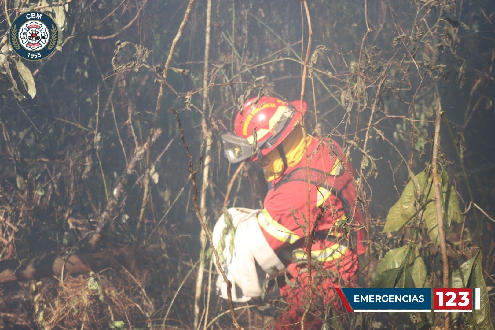 Apagafuegos controlan llamas de tres incendios forestales