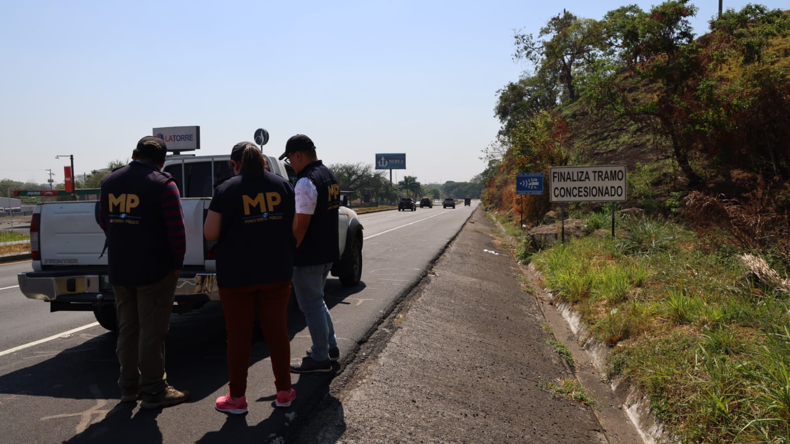 MP realiza diligencia de inspección en autopista Palín-Escuintla