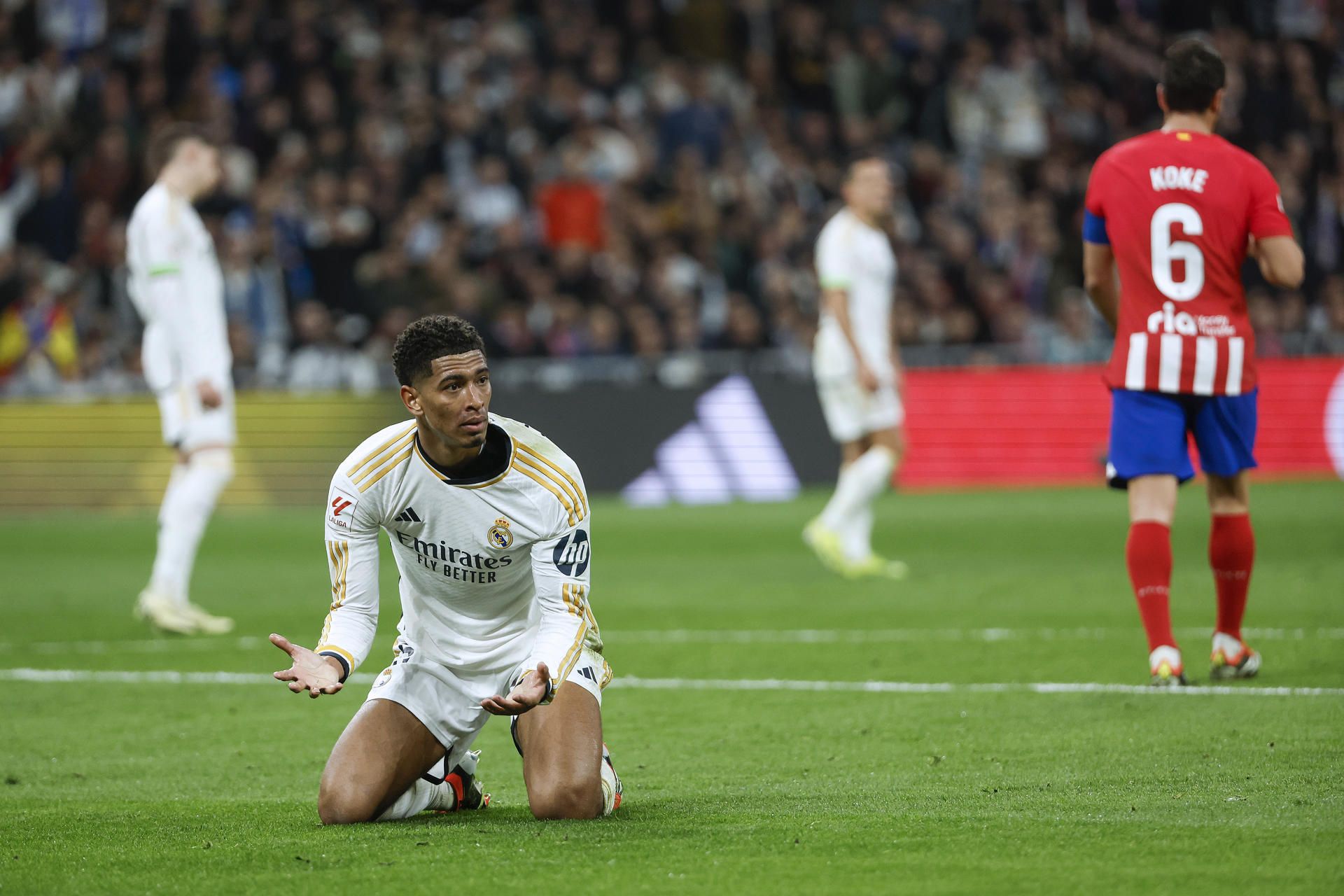 Marcos Llorente puso las tablas en el derbi madridista