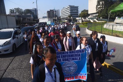 manifestación de sindicato de Enfermería