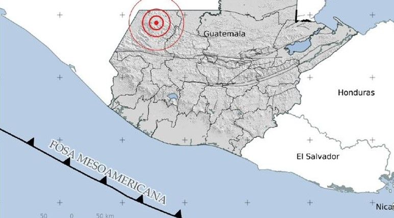 Sismo sacude el territorio guatemalteco este Miércoles Santo