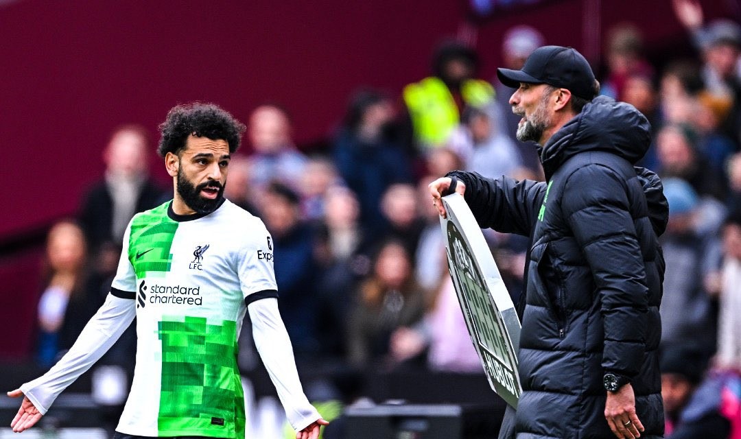 Klopp y Salah se encaran en el West Ham vs. Liverpool