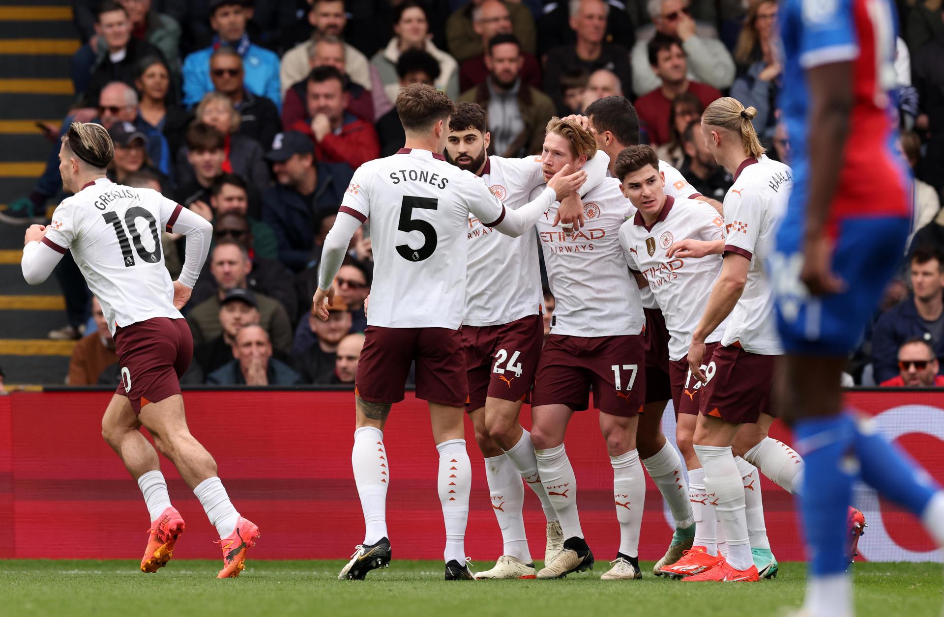 Manchester City golea al Crystal Palace previo al duelo ante Real Madrid