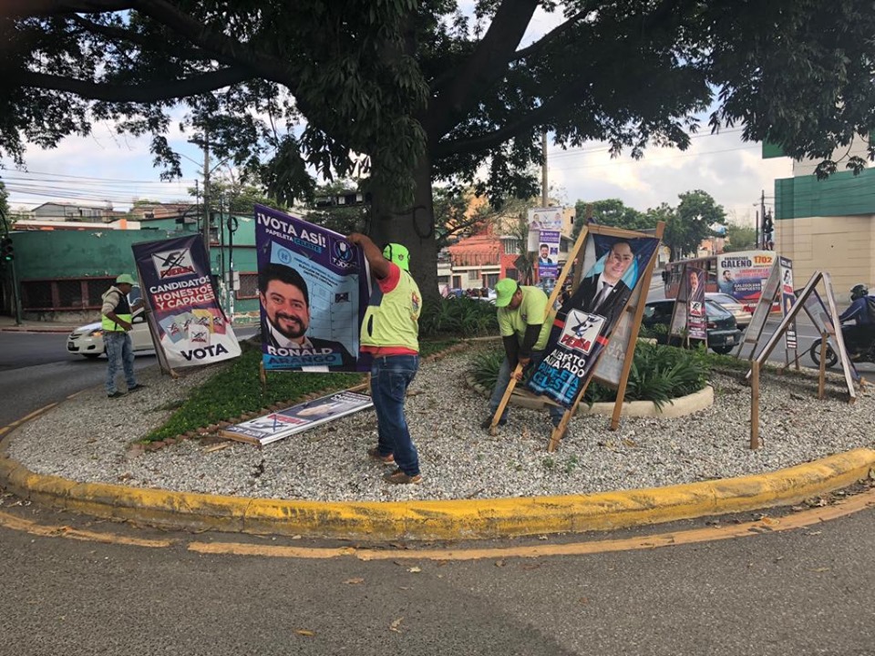 TSE verifica retiro de propaganda política