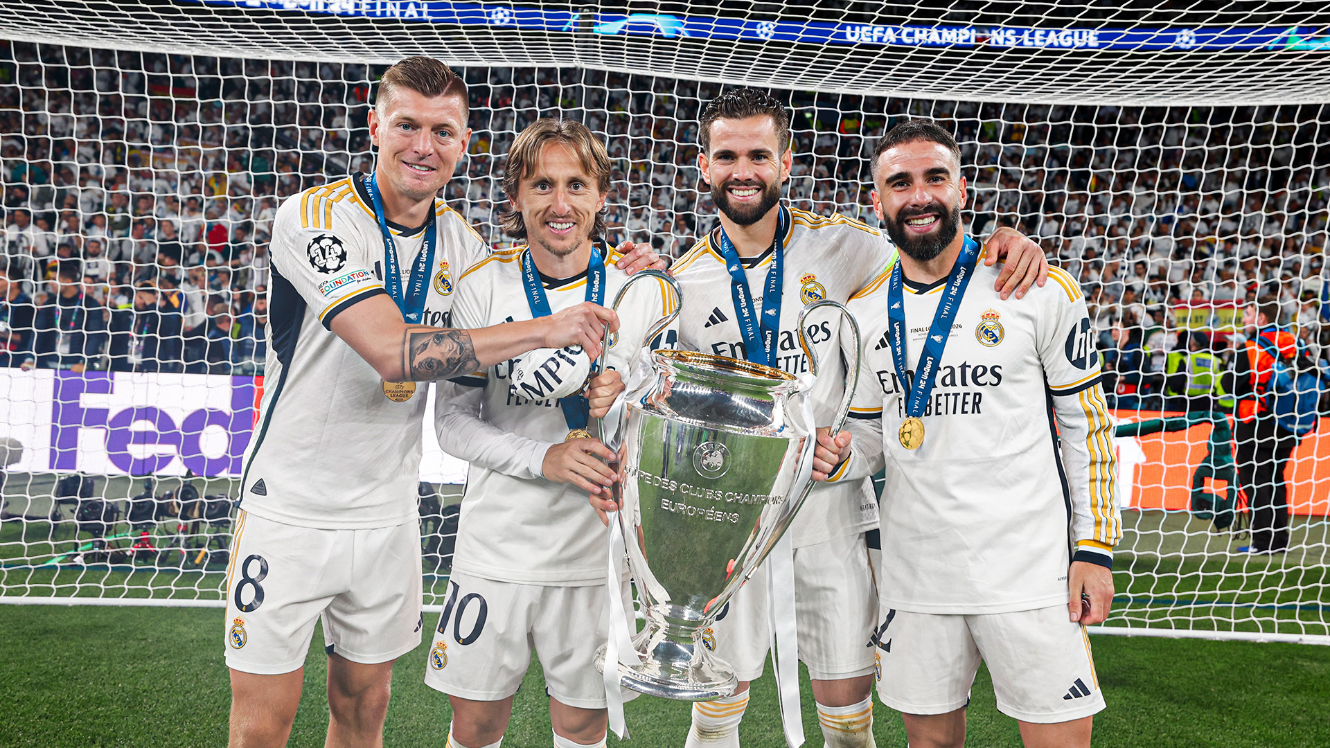 Kroos, Nacho, Carvajal y Modric igualan las Champions de Paco Gento