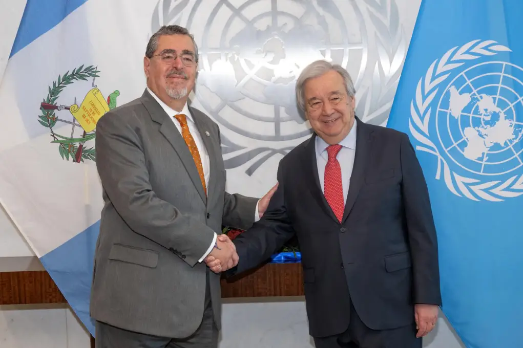 Arévalo se reúne con secretario de la ONU para fortalecer lazos de cooperación