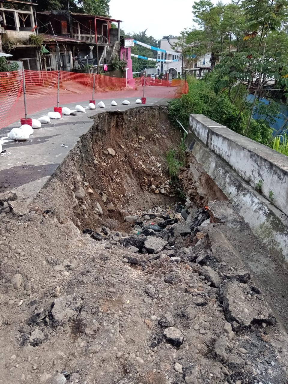 Conred atiende socavamiento en Nuevo Progreso, San Marcos