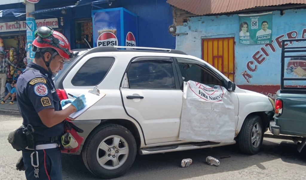 Disparan contra tripulantes de vehículo en Villa Nueva