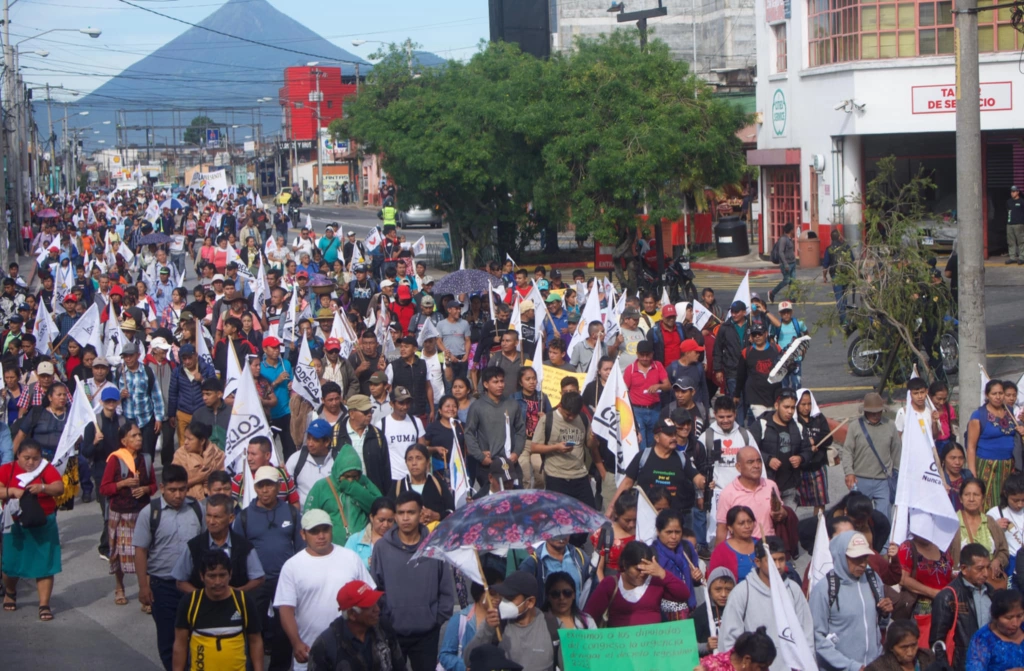 EN IMÁGENES. Masiva protesta de Codeca para exigir mejores condiciones de vida